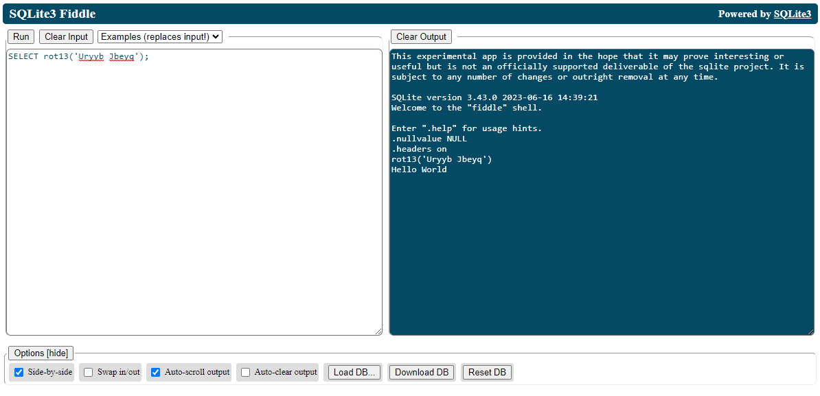 SQLite WASM Fiddle